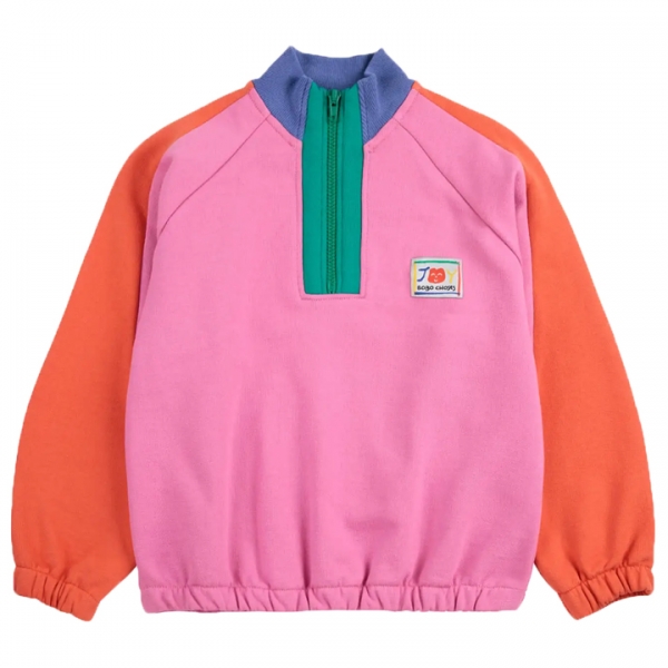 ◆키즈◆ 25SS 스마일링 컬러블록 로고 패치 집업 맨투맨 멀티 B125AC047 561