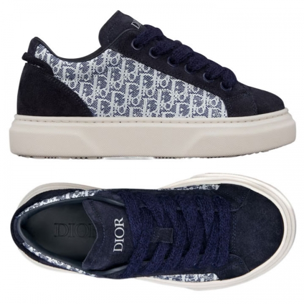 ◆키즈◆24FW 키즈 오블리크 스니커즈 블루 4WBS25SHOA 538