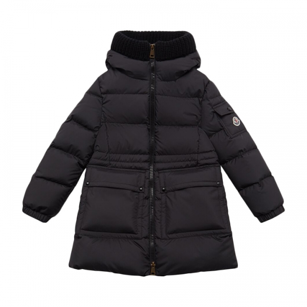 ◆당일◆여성 이르마 IRMA 로고 패치 니트후드 패딩자켓 블랙 1C000 12 597YW 999