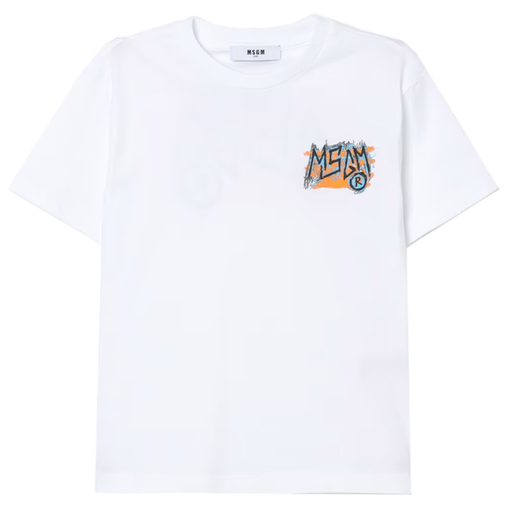◆키즈◆25SS 여성 백로고 프린트 크루넥 티셔츠 화이트 S5MSJBTH308 001