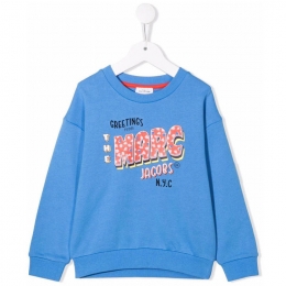 ◆키즈◆22SS 키즈 로고 프린트 맨투맨 블루 W15594 784