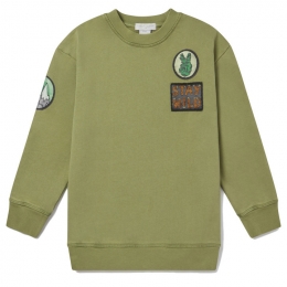 ◆키즈◆21FW 키즈 마운틴 플리스 오버핏 맨투맨 아미 그린 602248 SRJ46 3305