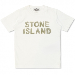 ◆키즈◆25SS 키즈 페인트 로고 티셔츠 화이트 K1S16 2100010 S0125 V0001