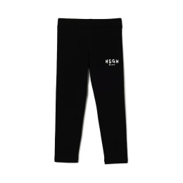 키즈 로고 스트레치 져지 레깅스 팬츠 블랙 S6MSJGLG067 110