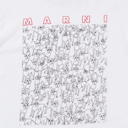 ◆키즈◆25SS 키즈 그래픽 프린트 티셔츠 화이트 M01414 M00SG 0M100