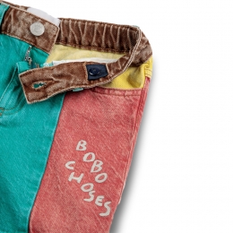 ◆키즈◆25SS 키즈 컬러 블록 데님 숏팬츠 멀티 B125AC065 991