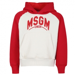 ◆키즈◆24FW 키즈 로고 CHEER 프린트 후드 아이보리 F4MSJBHS225 01301