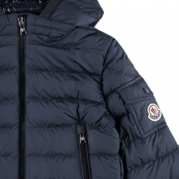 ◆키즈◆여성 갈리온 GALION 로고 패치 포켓 후드 경량패딩 네이비 1A000 01 597X2 77G