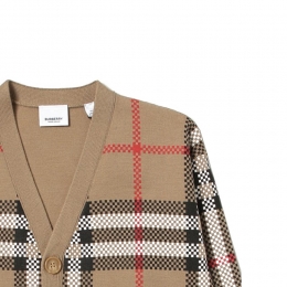 ◆키즈◆23FW 여성 빈티지 체크 울 가디건 아카이브베이지 8068399