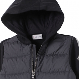 ◆키즈◆24FW 키즈 로고 패치 후드 패딩자켓 블랙 8G000 09 89AAF 999