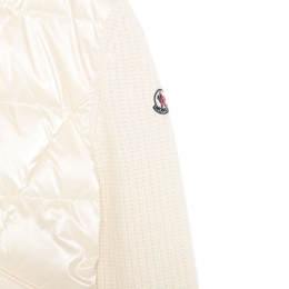 ◆키즈◆24FW 여성 로고 패치 니트 믹스 패딩자켓 아이보리 9B000 11 M1241 034