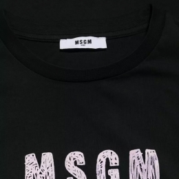 ◆키즈◆키즈 저지 티셔츠 블랙/핑크 S6MSJUTH004 11088