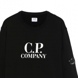 ◆키즈◆25SS 키즈 렌즈 와펜 로고 맨투맨 블랙 18CKSS029B 00LCA69 999