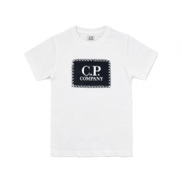◆키즈◆키즈 로고 라벨 프린팅 반팔 티셔츠 화이트 20CKTS013B 00LAA17 103