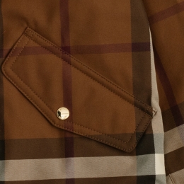 ◆키즈◆23FW 키즈 빈티지 체크 패턴 자켓 다크버치브라운 8069481