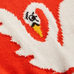 ◆키즈◆22FW 키즈 스완 자수 니트 조끼 레드 22720125 42