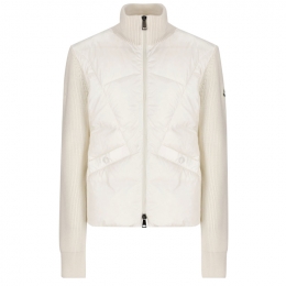 ◆키즈◆23FW 키즈 로고 패치 울 니트 패딩 집업 아이보리 9B000 01 M1131 030