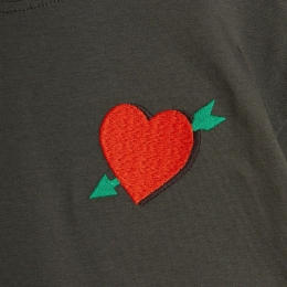 ◆키즈◆25SS 키즈 애로우 하트 티셔츠 그레이 25220124 99