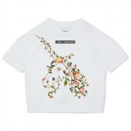 ◆12주년◆키즈 유니콘 플라워 티셔츠 화이트 8038442