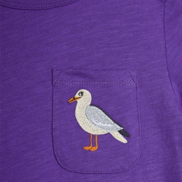 ◆키즈◆25SS 키즈 시걸 포켓 티셔츠 퍼플 25220136 45