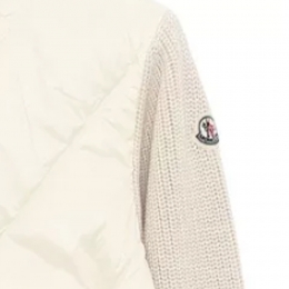 ◆키즈◆23SS 키즈 로고 패치 니트 믹스 패딩 자켓 베이지 9B000 03 M1447 005