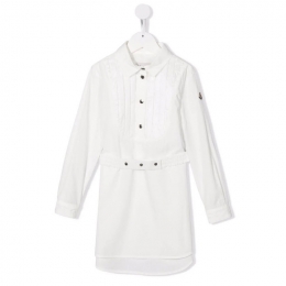 ◆키즈◆22SS 여성 로고 패치 벨트 셔츠 원피스 화이트 2G000 02 595BI 032