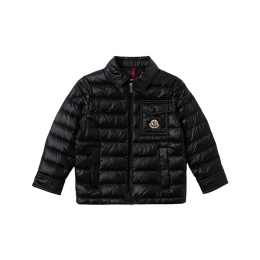 ◆키즈◆키즈 모리용 MOURILLON 로고 패치 카라 패딩자켓 블랙 1G000 04 597Y4 999