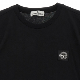 ◆키즈◆키즈 로고 패치 반팔 티셔츠 블랙 L1S16 2100002 S0047 V0029