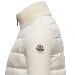 ◆키즈◆25FW 키즈 로고 패치 니트 믹스 패딩자켓 아이보리 K2 954 9B000 02 M1241 035