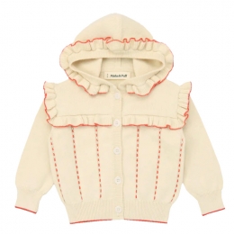 ◆키즈◆25SS 키즈 코츠월드 후디 가디건 아이보리/오렌지 K2001S25 298