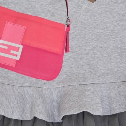 ◆키즈◆23SS 여성 FF 백 프린트 원피스 그레이 JFB382 AEY0 F0WG5