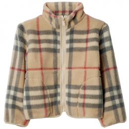 ◆키즈◆25SS 여성 체크 플리스 자켓 베이지 8100024