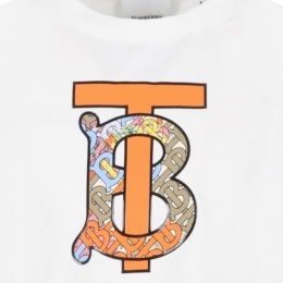 ◆키즈◆23SS 키즈 TB 로고 티셔츠 화이트 8061416