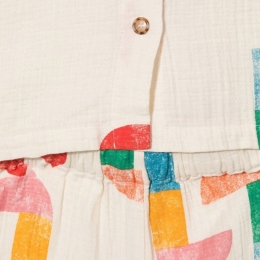 ◆키즈◆21FW 키즈 지오메트릭 파자마 세트 베이지 221FC010 109