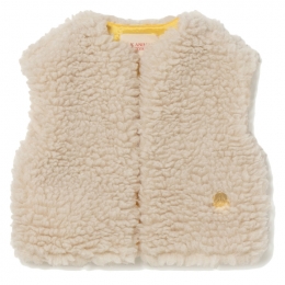 ◆키즈◆22FW 키즈 로고 털조끼 화이트 F22077 036XX