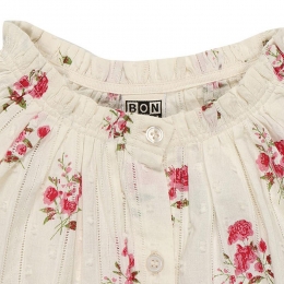 ◆키즈◆22SS 키즈 플로럴 패턴 블라우스 아이보리 E22REINETT20F905