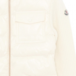 ◆키즈◆24FW 키즈 로고 패치 니트 패딩자켓 아이보리 9B000 02 M1241 034