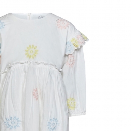 ◆키즈◆23SS 키즈 플라워 자수 롱 원피스 화이트 TS1B40 Z1142 101EM