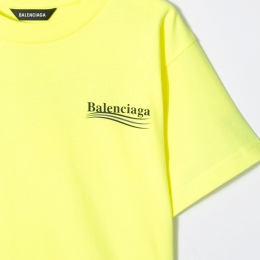 ◆키즈◆21SS 키즈 로고 프린트 티셔츠 네온옐로우 556155 TIVB5 7110