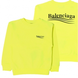 ◆키즈◆21SS 키즈 백로고 프린트 맨투맨 네온옐로우 558145 TIVB4 7110