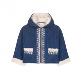 ◆키즈◆키즈 멜벳 코트 스톤블루 25F_C0175 STBLU