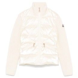 ◆키즈◆24FW 키즈 로고 패치 니트 믹스 패딩자켓 아이보리 9B000 11 M1241 034