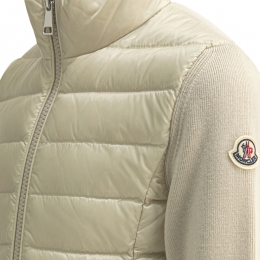 ◆키즈◆여성 로고 패치 니트믹스 경량패딩 집업 가디건 아이보리 9B000 05 M1122 20C