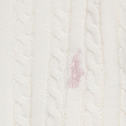 ◆키즈◆23SS 여성 포니 자수 케이블 가디건 화이트 543047 012