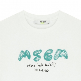 ◆키즈◆25SS 여성 로고 프린트 티셔츠 화이트 S5MSJBTH295 001