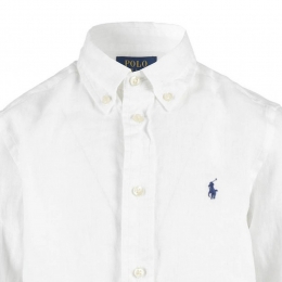 ◆키즈◆23SS 여성 포니 자수 린넨 셔츠 화이트 865270 005