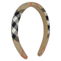 ◆키즈◆25FW 키즈 레트로 체크 헤어밴드 베이지 8108699