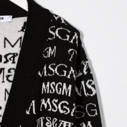 ◆키즈◆21FW 키즈 로고 프린트 프린지 가디건 블랙 MS027796 110