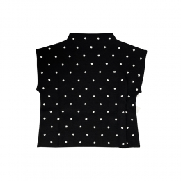 여성 풀오버 숏슬리브 니트 블랙 6SBM14PULD 900