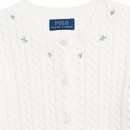 ◆키즈◆23SS 여성 플라워 자수 가디건 화이트 901280 002